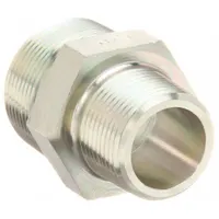 Hydraulic Hose Adapter: 1 1/4 in x 1 in Fitting Size, Male x Male, NPTF x NPTF, Rigid, Straight (MPN 2083-20-16S)