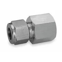 HAM-LET Compression Fitting Adapter: 4 mm OD x 1/8 in Pipe Fitting Size, Compression x FNPT (MPN 766L SS 4 MMX 1/8)