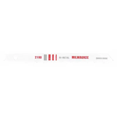 MILWAUKEE Jigsaw Blade: 14, 3 5/8 in Blade Lg, Bi-Metal, Bi-Metal, U Shank, Medium Metal - Metal-Cutting Blades
