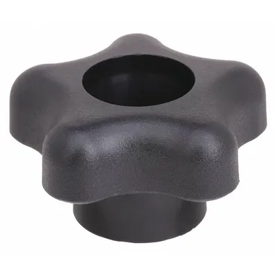 INNOVATIVE COMPONENTS Hand Knob: 5 Point, Plastic, 1/4" Thread, 0.5 in Thread Lg - Snap-Lock 5-Arm Knobs