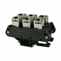 Din Rail Mounted Connector: 6 Ports, Bare Modules, PCB-Mounted, Not Numbered, Equipped (MPN 16023)