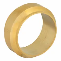 PARKER Compression Fitting Sleeve: 16 mm OD Fitting Size, Compression, Brass, 16 mm Overall Lg (MPN 0124 16 00)