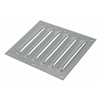 HOFFMAN Louvered Vent Kit: Louver Plate Kit, Mild Steel, 4.5 in Overall Ht, 5.5 in Overall Wd - Louver Plate Kits