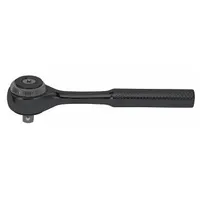 PROTO Hand Ratchet: Round, Not Reversible, 4 1/2 in Overall Lg, Black Oxide, 5° Min Arc Swing, Proto (MPN J4752FBL)