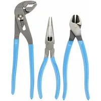 Plier Set: 3 Pliers, Std Cushion Grip, Manual, 2 - 5 Pliers Range (MPN GLS-23)