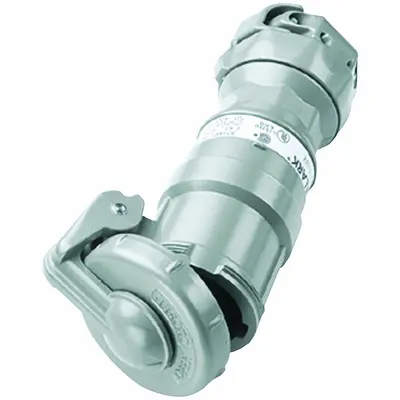 HUBBELL Pin and Sleeve Connector: Gray, 250V DC/600V AC, Three Phase, 30 A, 3 Pole - Hazardous Location Connectors