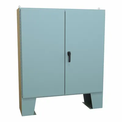 HAMMOND Electrical Enclosure: Steel, 60 in x 60 in x 17 in, NEMA 12, w/Panel, Solid Cover - Steel Dust-Tight Enclosures