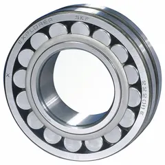 Spherical roller bearing with 110 mm bore, 240 mm outer diameter, and 80 mm overall width. Features a tapered 1:12 bore and C3 internal clearance for thermal expansion. Grease-lubricated. Suitable for heavy radial and axial loads in industrial machinery such as conveyors, fans, and pumps.