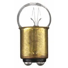 BA15d Double-Contact Bayonet Base Lamp, G6 Globe, 28V AC, White, Trade 304