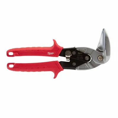 MILWAUKEE Aviation Snip: Left, 9 in Overall Lg, 4 in Cutting Lg, Steel, Plastic - Aviation Snips