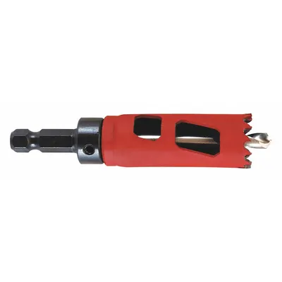 MORSE Hole Saw: 11/16 in Saw Dia., 5/6 Teeth per Inch, 1 7/8 in Max. Cutting Dp - Multi-Material-Cutting Hole Saws with Attached Arbor