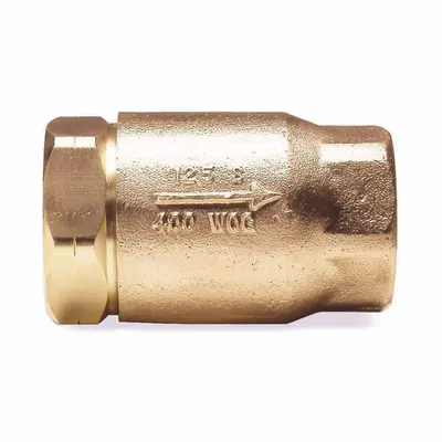 APOLLO Check Valve: Ball, Inline Valve Body, Bronze, 2 in Pipe Size, Press x Press - Bronze Ball Check Valves