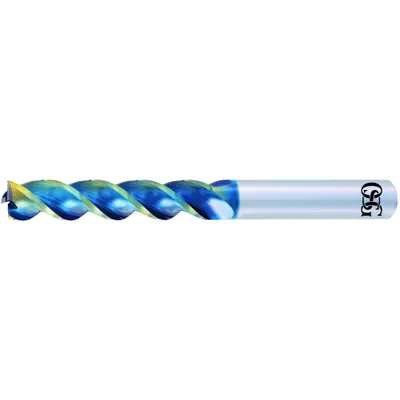 OSG A BRAND Square End Mill: Carbide, DLC Coated, 3 Flute, 1/8" Mill Dia - Carbide Square End Mills for Aluminum