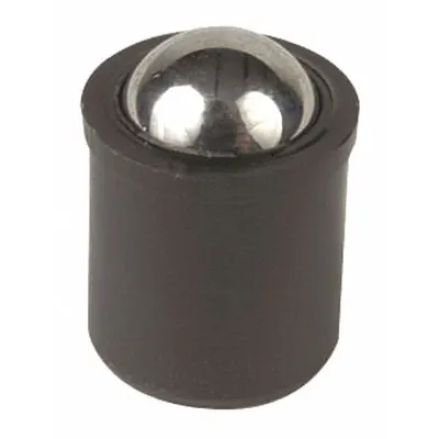 TE-CO Ball Plunger: Press Fit, 18-8 SS, 8 mm Body Dia, 6 N to 12 N Nose Force - Press-Fit Ball Plungers