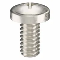 Machine Screw: 1/4"-20 Thread Size, 1/2 in Lg, 316, Stainless Steel, Plain, Pan, Phillips, 25 PK (MPN ZSCRW-401)