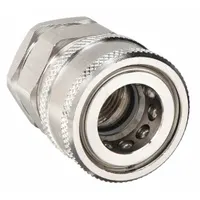 SNAP-TITE Hydraulic Quick Connect Hose Coupling: 1/4 in, 316 Stainless Steel, 1/4"-18 Thread Size (MPN SPHC4-4F)