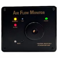 GLAS-COL Airflow Monitor: 5 in Overall Lg, 4 1/2 in Overall Wd, Flow Sensor, ABS Plastic (MPN 200B AF1)