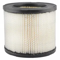 Round/oval engine air filter with axial seal. Overall height 4 15/16 inches. Compatible with GM vehicles. Removes airborne contaminants from engine intake air.