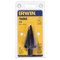 IRWIN Step Drill Bit: 1/4" to 1-3/8", Black Oxide HSS, Hex Shank (MPN 10235)