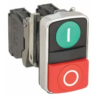 SCHNEIDER ELECTRIC Multihead Operator: 2 Buttons, 22 mm, 1NO/1NC, Metallic (MPN XB4BL73415)