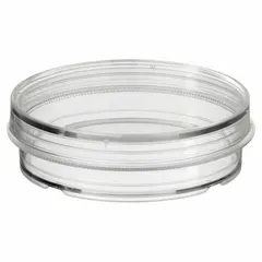 This 60 mm diameter, 15 mm height petri dish is made of sterile polystyrene with a tissue culture treated surface. The integrated grip ring facilitates handling. Suitable for cell culture applications requiring a treated surface for cell adhesion and growth.