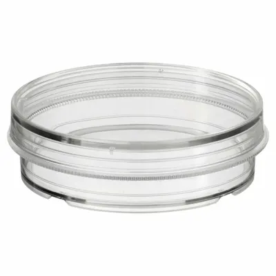 CELLTREAT Petri Dish: 60 mm Dia, 15 mm Overall Ht, Tissue Culture Treated, Grip Ring - Petri Dishes
