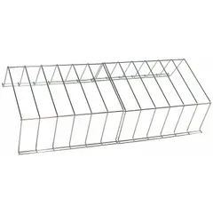 Wire guard for emergency light fixtures, providing protection against impact and debris. Overall dimensions: 13 1/2 in height, 30 in width, 6 in depth. Compatible with model LHQM LP06VS.