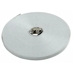 This replacement tape blade is designed for open-reel long tape measures. It features a 200-foot fiberglass blade with SAE inch markings and a nonmagnetic single hook tip for hook-end attachment. Suitable for measuring long distances in construction, surveying, and industrial layout applications.