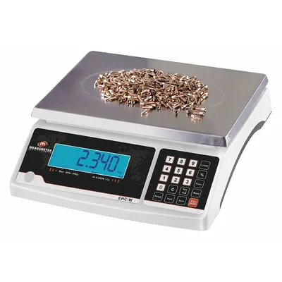 MEASURETEK Shipping Scale: 60 lb Wt Capacity - Imperial, 8 3/4 in Weighing Surface Dp - Compact Shipping Bench Scales
