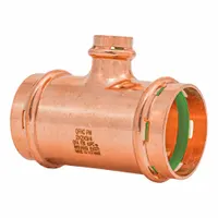 QUICKFITTING SUREPRESS Crimp Tee Fitting: 2 in CTS x 2 in CTS x 3/4 in CTS size, Copper, EPDM O-Ring (MPN SPWT662R)