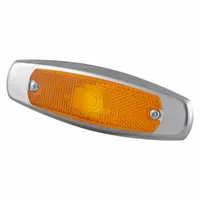 GROTE Clearance Marker Lamp: Clearance Light, Incandescent, Rectangular, Amber, Screw, A/P2 SAE Lens (MPN 45663)