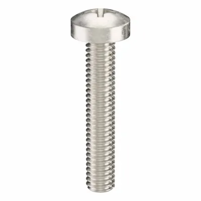 USA INDUSTRIALS Machine Screw: M2.5x0.45 Thread Size, 14 mm Lg, 18-8, Stainless Steel, Plain - Pan Head Machine Screws