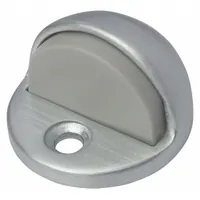 Dome Door Stop: Floor - Mounted, 1 3/4 in Wd, 1 1/8 in Overall Ht, Chrome (MPN 440.26D)