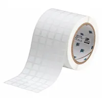 Pre-Cut Label Stock Roll: Tamper Indicating, 7/16 in x 1/2 in, 7/16 in, White (Matte) (MPN THT-12-351-10)