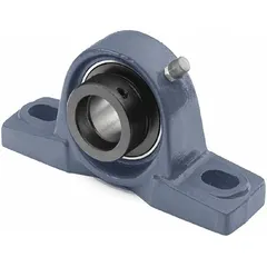 TRITAN Pillow Block Bearing: 20 mm Bore, Cast Iron, Set Screws, 31.7 mm Shaft Ht, 127 mm Overall Lg (MPN HCPK204-12). Key specifications — Brand: TRITAN; Mounting Bolt Size: M10; Standards: ISO; System of Measurement: Metric.