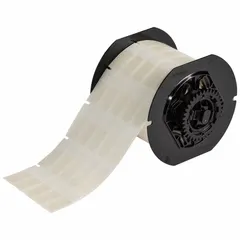 Precut wraparound label for marking cables, wires, and small cylindrical surfaces. Made of self-extinguishing vinyl with a clear matte finish. Compatible with i5300 printer series, requires B30-R4300 ribbon.