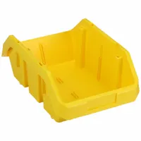 QUANTUM STORAGE SYSTEMS Cross-Stacking Bin: 8 3/8 in x 12 1/2 in x 5 in, Yellow, 75 lb Load Capacity (MPN QP1285YL)