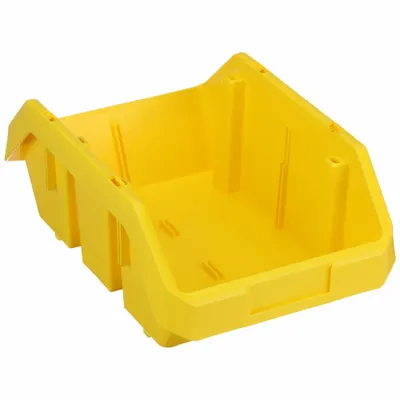 QUANTUM STORAGE SYSTEMS Cross-Stacking Bin: 8 3/8 in x 12 1/2 in x 5 in, Yellow - Cross-Stacking Plastic Bins