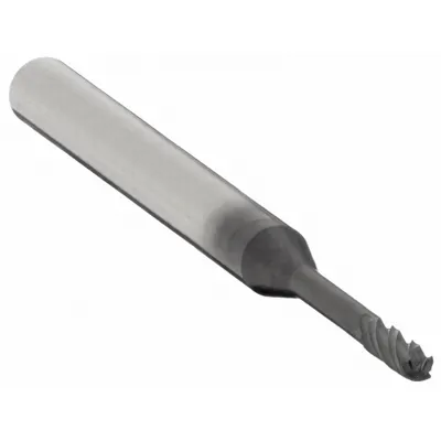 OSG Ball End Mill: Carbide, Diamond Coated, 4 Flute, 3/64" Mill Dia, 3/16" LOC - Pencil-Neck Carbide Ball End Mills for Graphite & Carbon Fiber