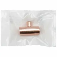 STREAMLINE Sweat Fitting Tee: 1 in CTS x 1 in CTS x 3/4 in CTS, Cup x Cup x Cup, Cast Bronze (MPN W 04049CB)