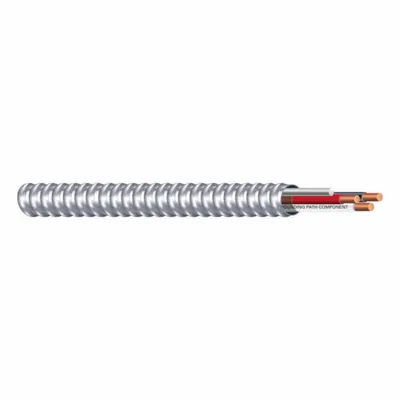 SOUTHWIRE Metal Clad Cable: 10 AWG, 3 Conductors, Copper, 1,000 ft, Aluminum, Std - Standard Metal-Clad Cables