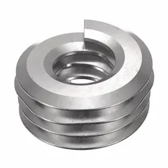 Free-running tangless helical insert for thread repair and reinforcement in metal substrates. Made from 18-8 stainless steel with plain finish, tensile strength 200,000 to 250,000 psi. Requires 3/32 drill bit and #2-56 STI tap. Right-hand thread, inch system. Supplied in a 1,000-piece pack.