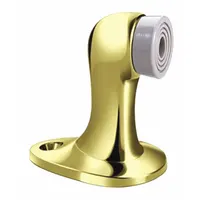 Door Stop: Floor - Mounted, 2 5/8 in Lg, 1 5/8 in Wd, 2 3/4 in Overall Ht, Brass (MPN 483.3)