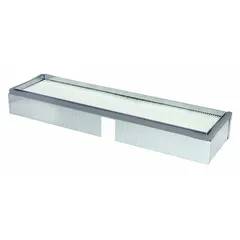 Rectangular panel cabin air filter with cellulose/paper media. Includes gasket for secure seal. Designed for use in Caterpillar buses to filter cabin air.