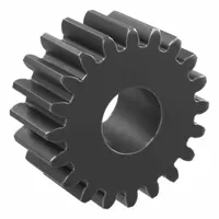 Hubless Spur Gear: Module m 1, 20 Teeth, 8 mm Bore Dia, Black Oxide Coated Carbon Steel, Plain Bore (MPN SSA1-20)