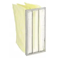 Pocket Air Filter: 24 in x 12 in x 22 in, MERV 14, Yellow, Synthetic, 3 Pockets