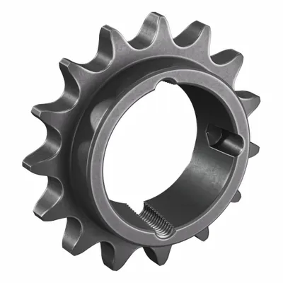 TSUBAKI Sprocket: For 60 Chain, 15 Teeth, 3.608 in Pitch Dia, 3.979 in Outside Dia - Size 60 Bushed-Bore Roller Chain Sprockets
