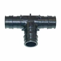UPONOR Barbed Tee: 1 1/4 in ID x 1 1/4 in ID x 1 1/4 in ID Size, Barbed x Barbed x Barbed x Barbed (MPN Q4751313)
