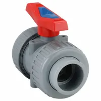 APPROVED VENDOR Manual Two-Way Ball Valve: 2 in Size, CPVC, Straight, Socket x FNPT, Two-Piece