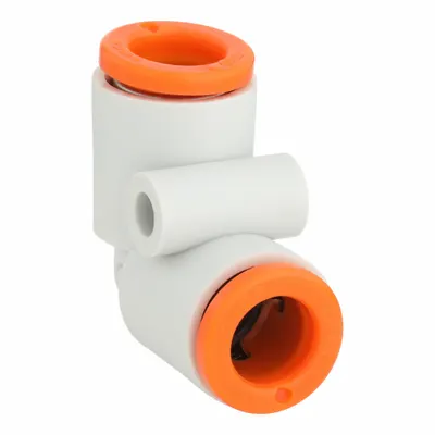 SMC KQ2L09-00A Brass Push-to-Connect Elbow Fitting, 5/16 in OD x 5/16 in OD - Polybutylene & Brass Tube Fittings